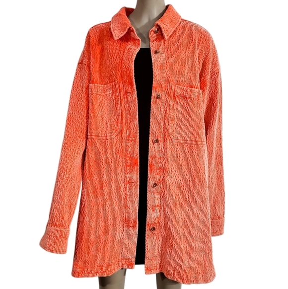 BDG Jackets & Blazers - Urban Outfitters BDG Shacket Women's Orange size M Boho Colorful